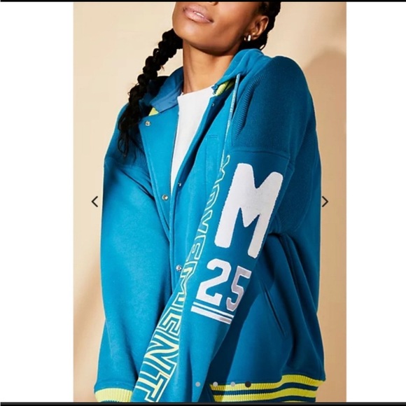 NWT FREE PEOPLE POST UP SWEAT JACKET - Picture 2 of 10